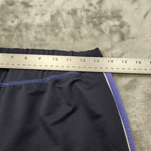Karen Scott Sport Pants Womens S Blue Purple Side Stripe Fleece Lined Straight - Picture 5 of 9